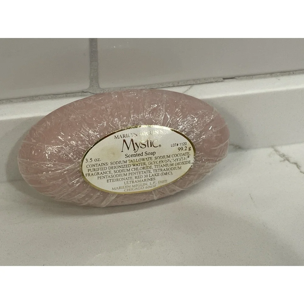 Vintage Marilyn Miglin Mystic Bar Soap Perfumed Scented Pink 3.5 oz‎ New Sealed